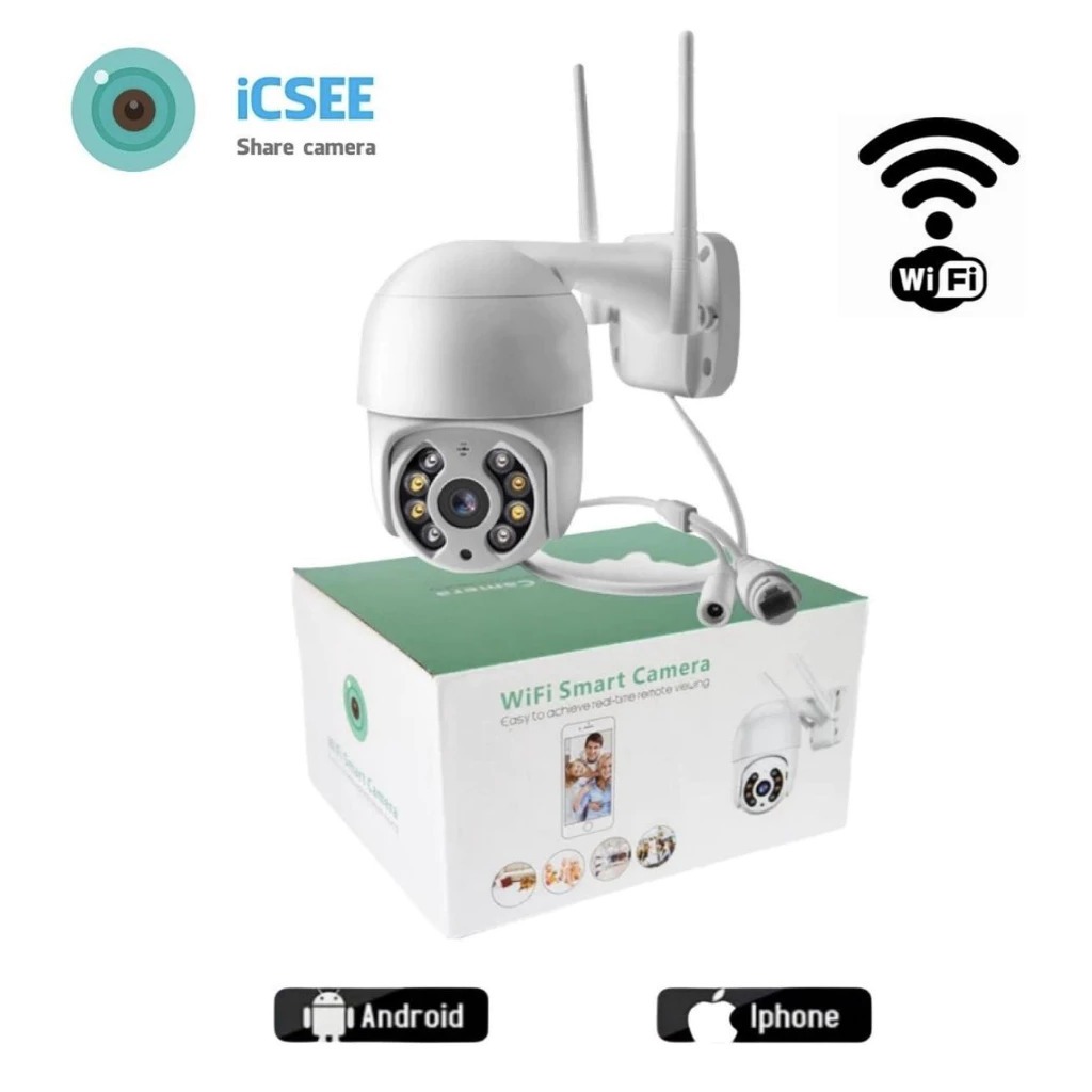 Camera De Segurança Smart Wifi Icsee Full Hd A Prova D’Água A8 APP ICESS