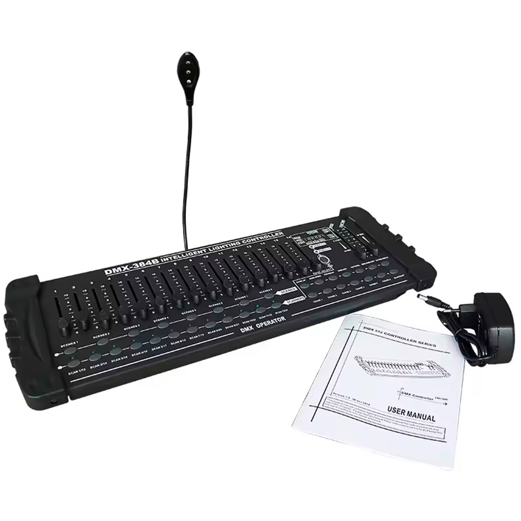 Controladora DMX 384 Canais DMX-384B ST-384B Mesa Iluminação Palco