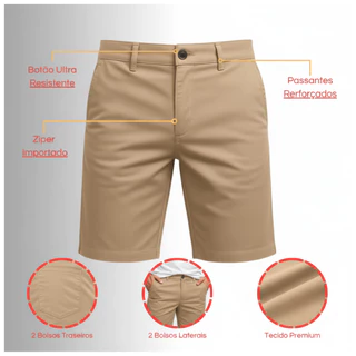 Bermudas Sarja Alta Qualidade Linha Premium Jeans