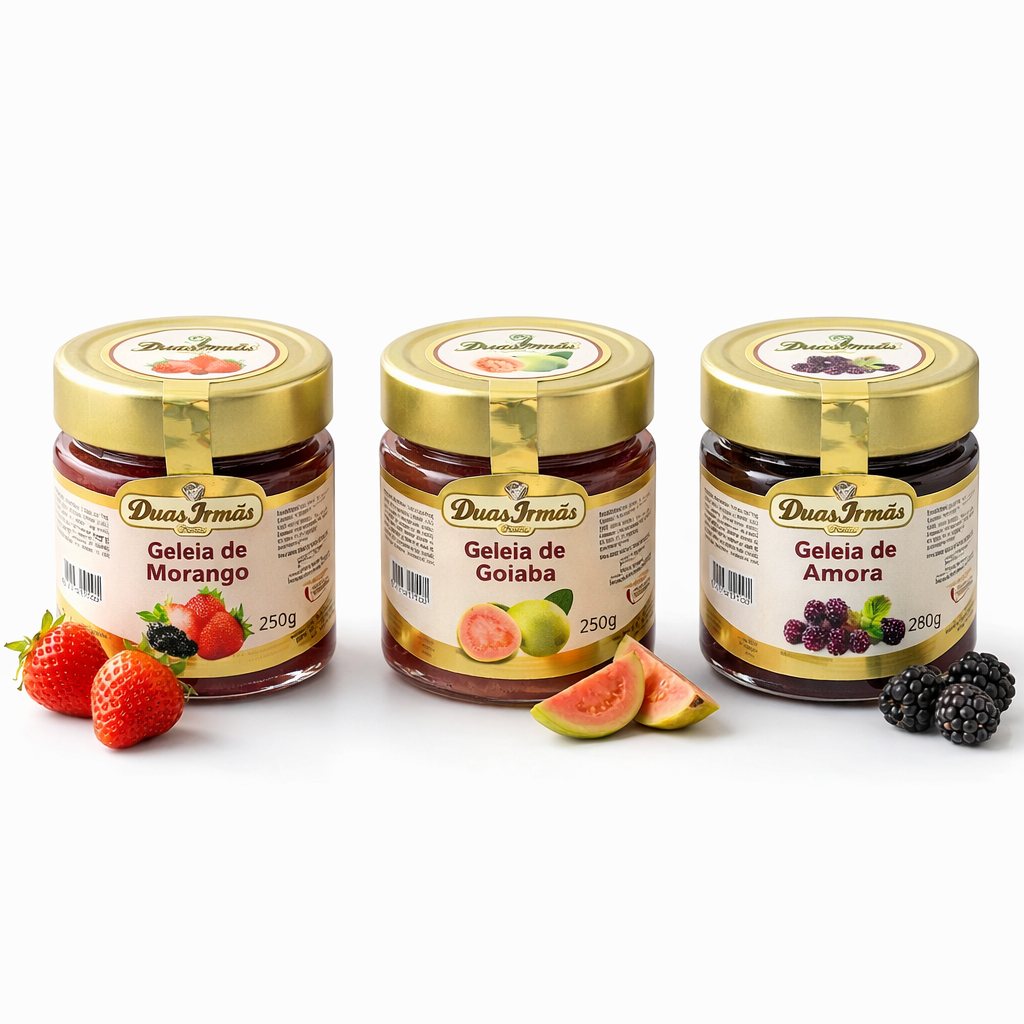 Geleia Com Pedaços de Fruta 250g Duas Irmãs