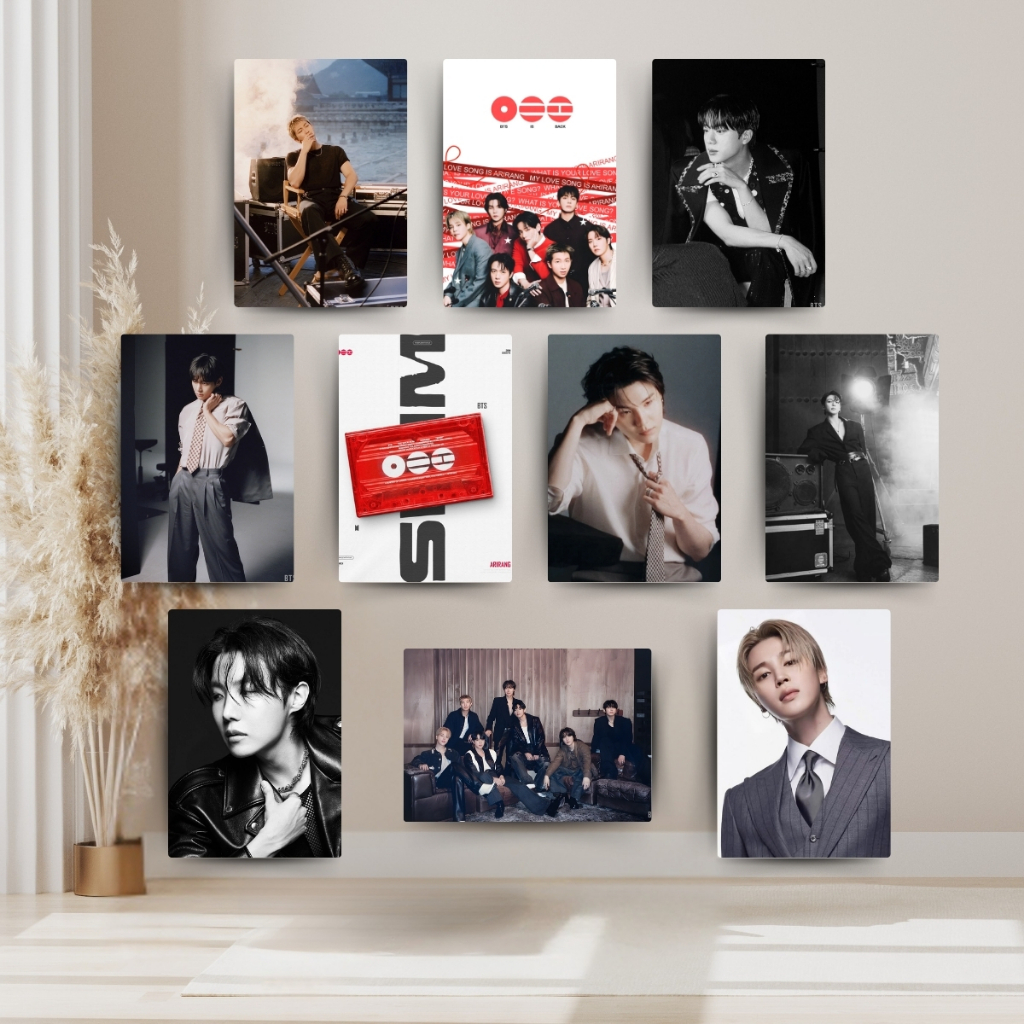 Kit BTS Arirang 10 Mini Quadros Album Novo K-Pop Decoração Quarto