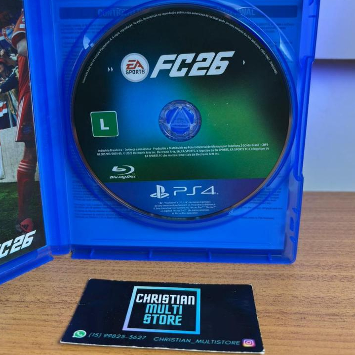 Jogo EA FC 26 Fifa 2026 Futebol Soccer PS4 Play 4 Midia Fisica CD