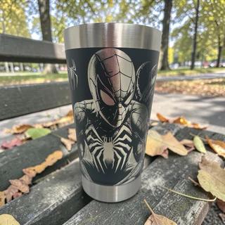 Copo Térmico 473ml Personalizado a Laser 360° H. Aranha com Nome no Copo e no Abridor\Presentes Criativo.