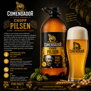 Chopp Comendador Pilsen 1 Litro (6un)