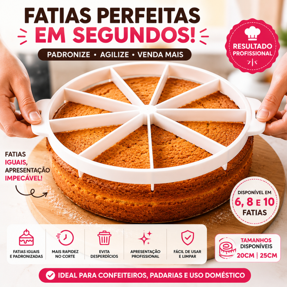 Marcador de Bolo e Torta 20cm 25cm Divisor de Fatias 6 8 10 