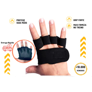 Luva Fitness Feminina e Masculina Musculação Antiderrapante | Meia Luva Academia Anticalos Levantamento cros meia luva
