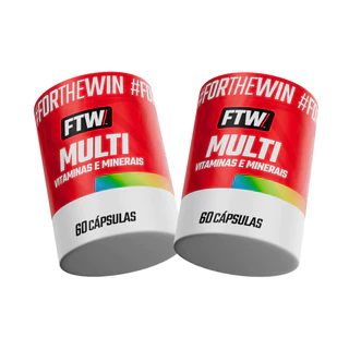 Kit 2x Multi Vitaminas e Minerais 60 Caps - FTW