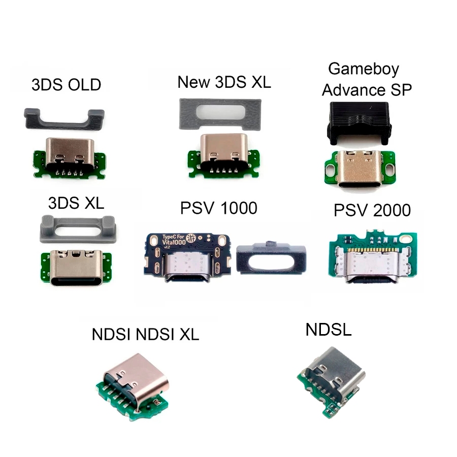 ジャック    3DS Porta Carregamento Power Jack Socket Conector USB-C Nintendo 3DS