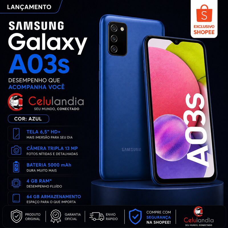 Samsung A03s 64 Gigas Seminovo | Shopee Brasil