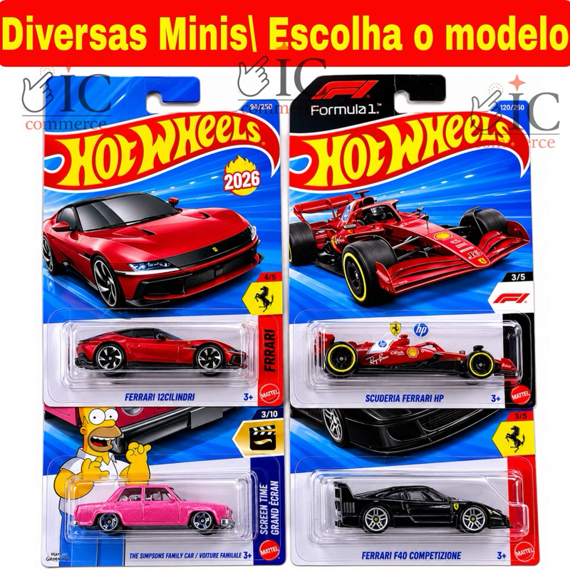 Hot Wheels Lote Raro 2026 Carrinhos Diversos Original | Shopee Brasil
