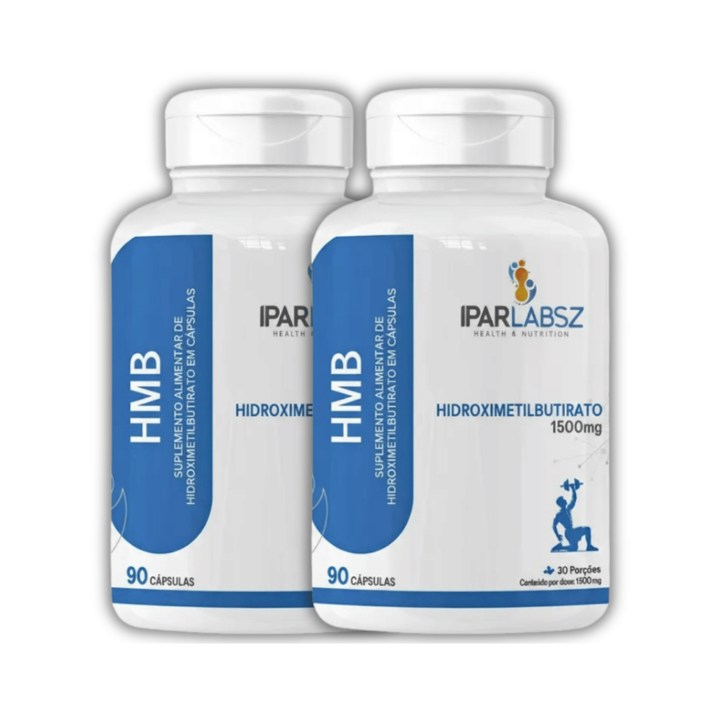Kit 2 Suplemento Alimentar HMB 90 cápsulas 1500mg - Massa Muscular