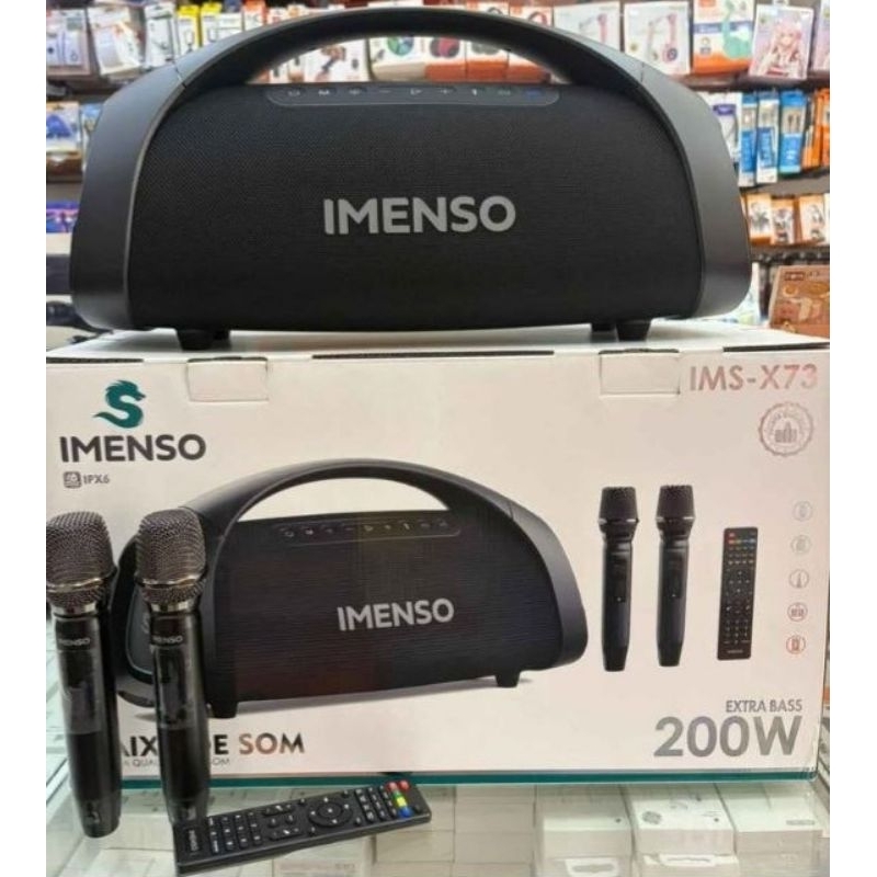 mega Caixa De Som bombox Imenso X73 200w Rms Bluetooth rádio