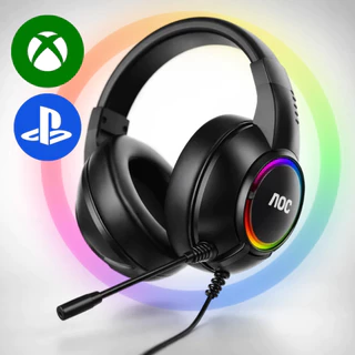 Fone de Ouvido Headset Gamer RGB Entrada USB Jogos Para Consoles PS3/PS4/PS5/PC Notebook Aoc ACG2510