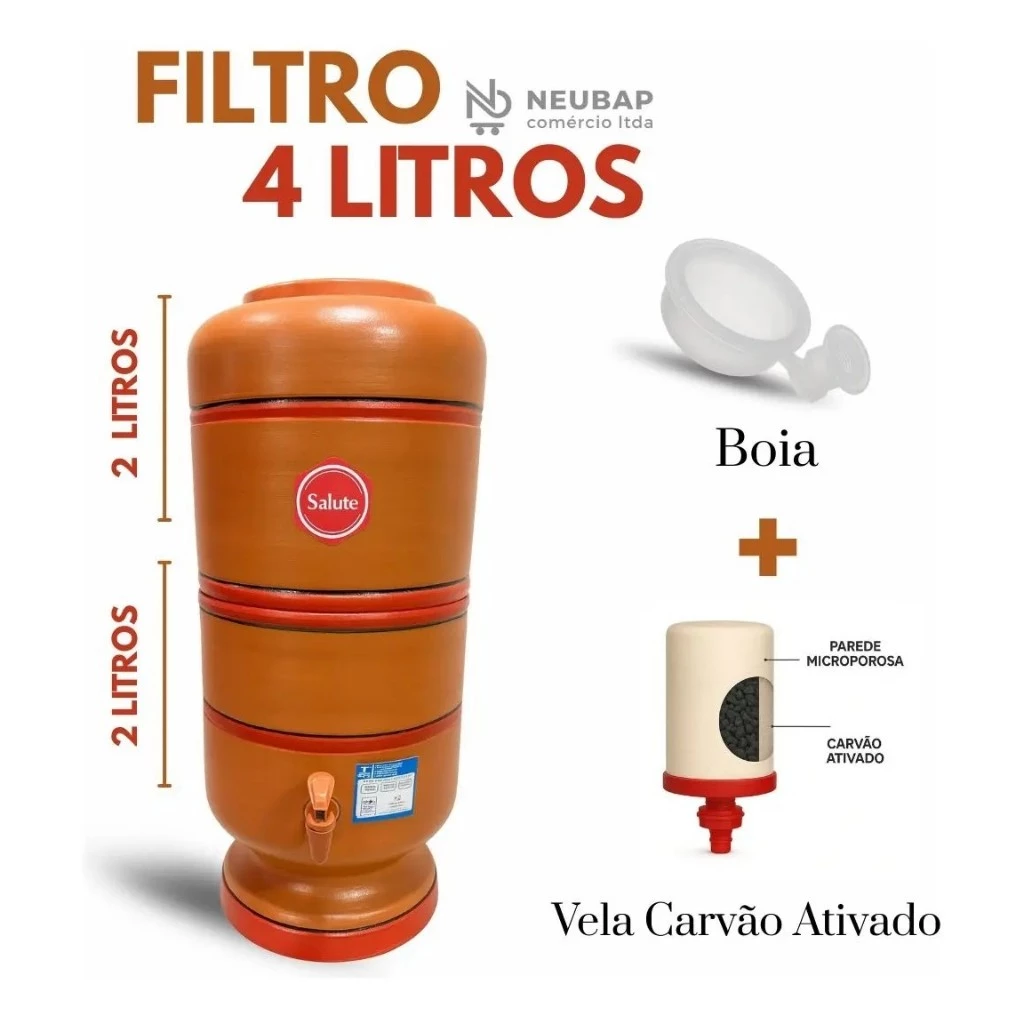 Filtro de Barro Salute 4 Litros - imagem 2