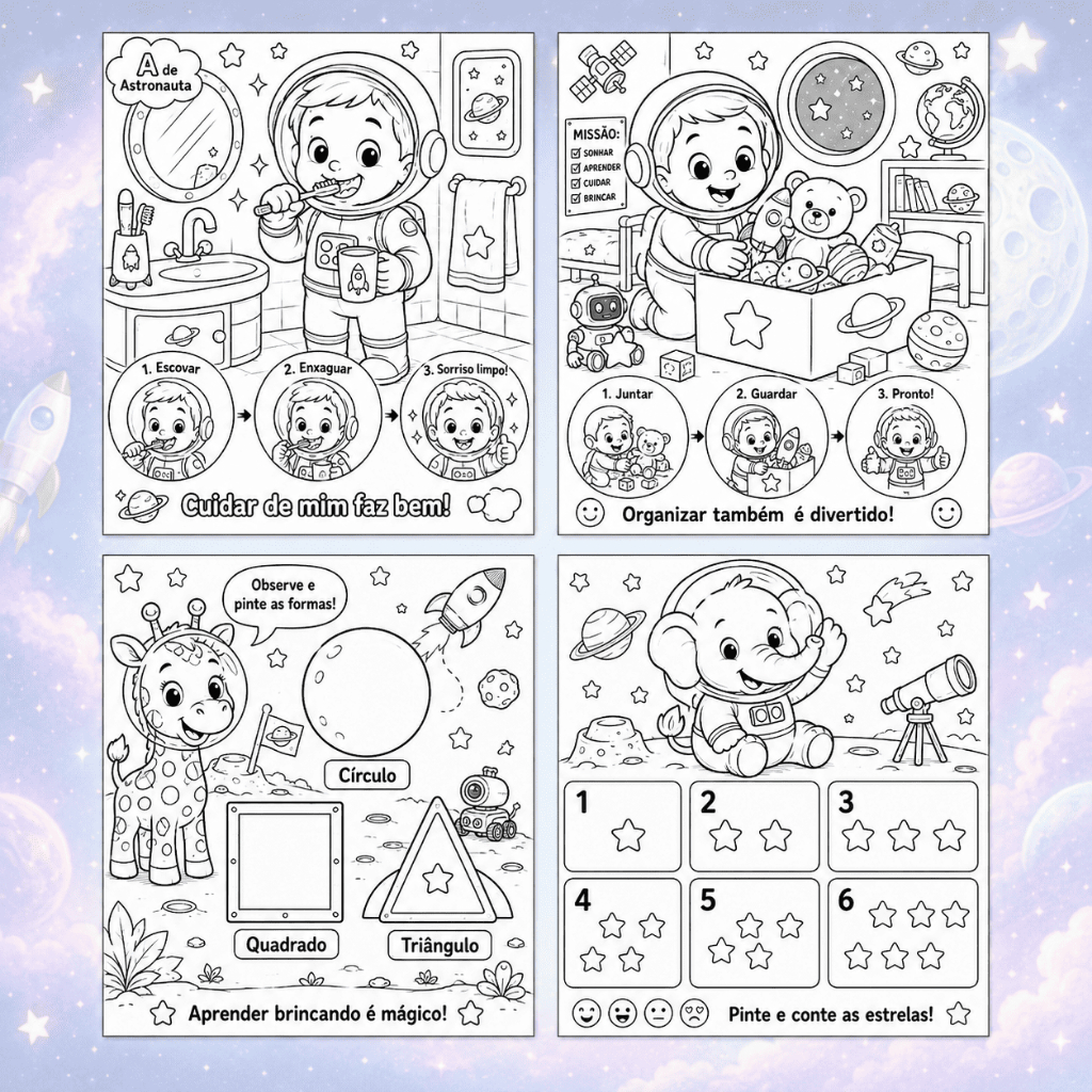 Livro de Colorir Astronauta Baby