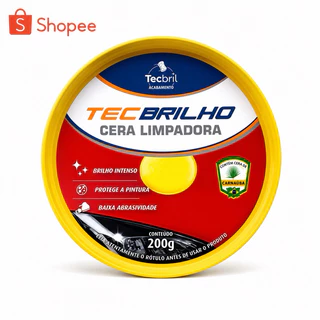 CERA LIMPADORA TEC BRILHO BRILHO INTENSO PROTEGE PINTURA TECBRIL 200 GRAMAS