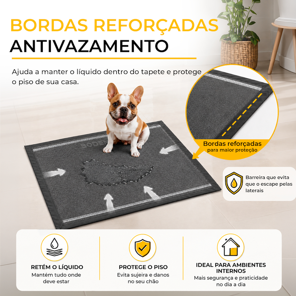 Tapete higiênico 60x80 com carvão ativado - Camas e higiene