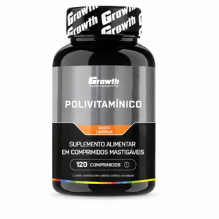 Polivitaminico Mastigavel 120 Comp - GR0WTH Original com Nota Fiscal - Escolha o sabor nas variações