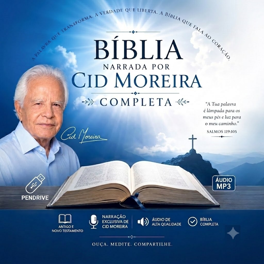 PEN DRIVE - BÍBLIA NARRADA – VOZ DE CID MOREIRA ️