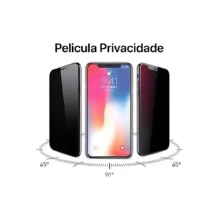 Película Privacidade iPhone 15 16 17 Pro Max Anti Espião Fosca Cerâmica Vidro 9H