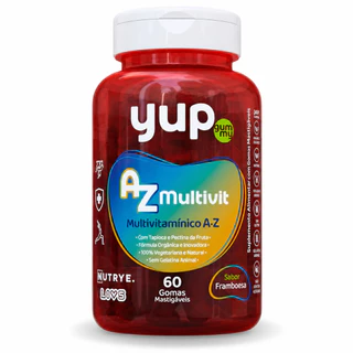 Gummy Multivitaminico A-Z 60 Gomas Yup Adulto Mastigável Framboesa Saúde Imunológico AZ - Nutrye