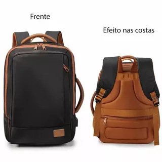 Jiesipote Mochila Executiva Expansível USB para Notebook 15.6" Bolsa Impermeável Viagem Trabalho