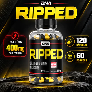 Ripped Fast DNA 120 Cápsulas Cafeína 400mg 60 Porções Suplemento Alimentar para Atletas Sem Glúten