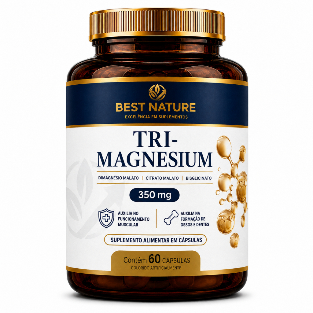 TRI-MAGNESIO Bisglicinato Malato Citrato 350mg 60 Capsulas - BEST ...