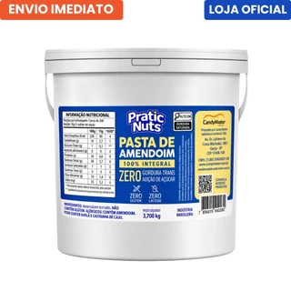 Balde de Pasta de Amendoim Master Force Integral 3,7kg Zero Açúcar, Sem Glúten e Sem Lactose