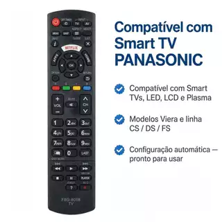 Controle Remoto Para Smart TV PANASONIC Viera LED LCD Plasma com Netflix. Envio imediato