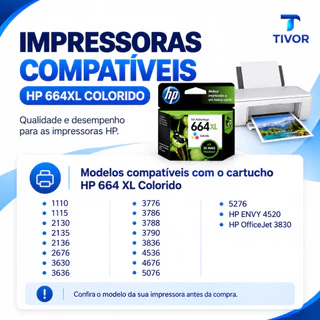Kit 02 Cartucho 664Xl Colorido Original