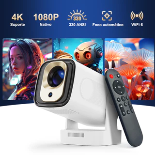 Magcubic HY310 Portátil Projetor 4K Android 14 com Foco Automático e Controle por Voz WiFi 6 BT 5.4