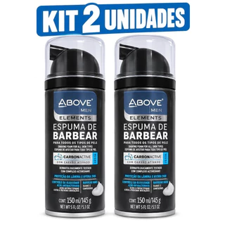 Kit 2 Espuma De Barbear Above Carvão Ativado 150ml