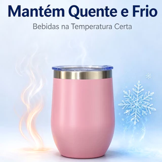 Copo Cuia Térmica 360ml Em Inox Com Tampa Acrílica Envio Imediato ZQL-008