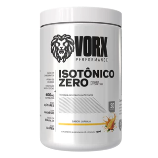 Isotônico em pó Zero 150g Vorx - Zero Açúcar - Rende 30 doses
