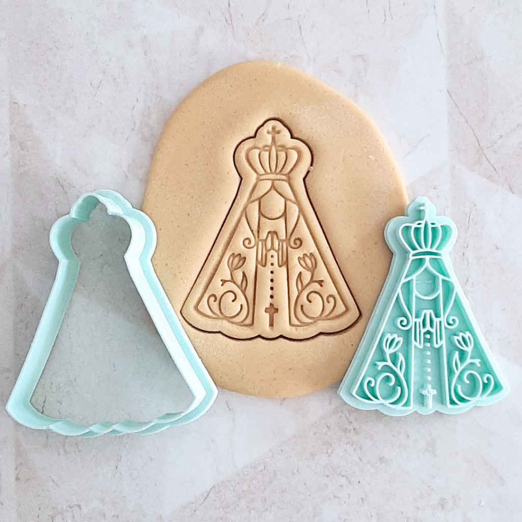 Cortador de Biscoito e Carimbo Nossa Senhora Aparecida
