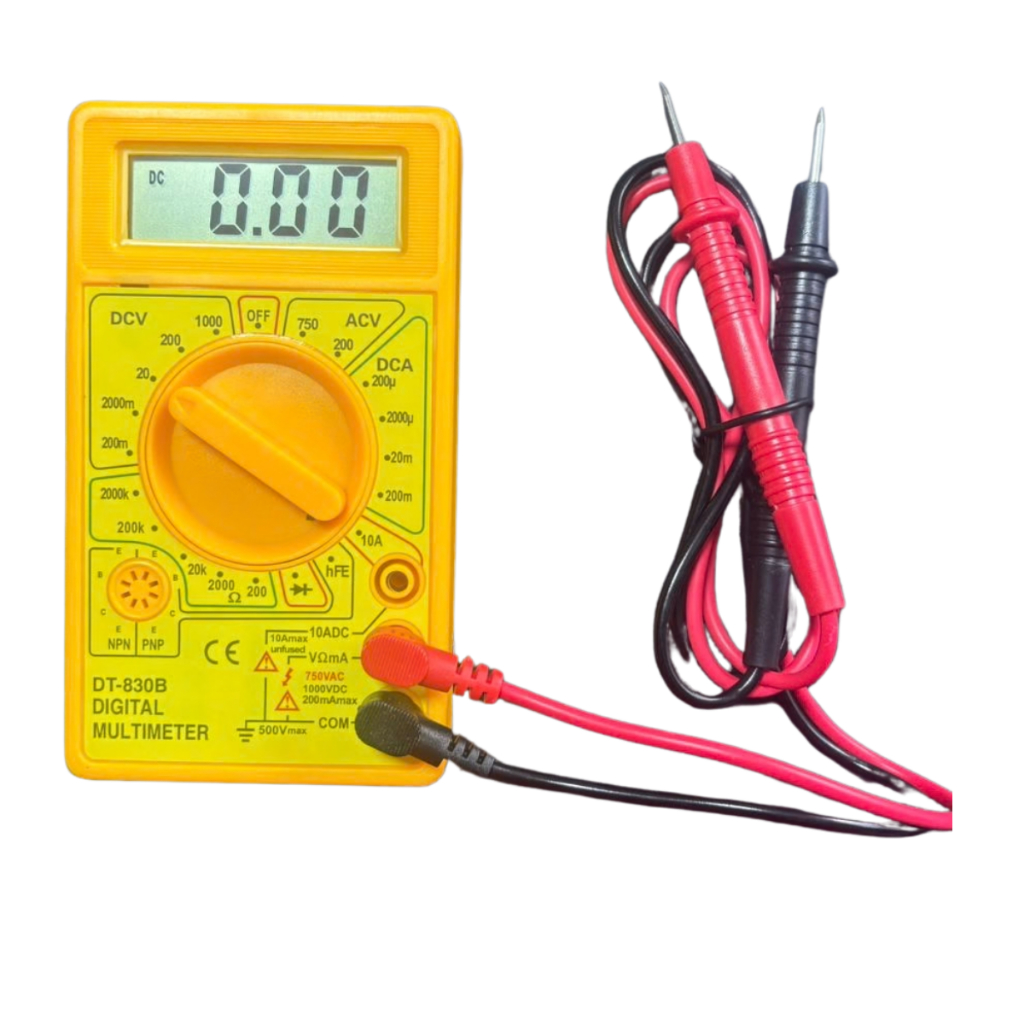 Multímetro Digital DT-830 com bateria e ponta de teste - SEM BIPE