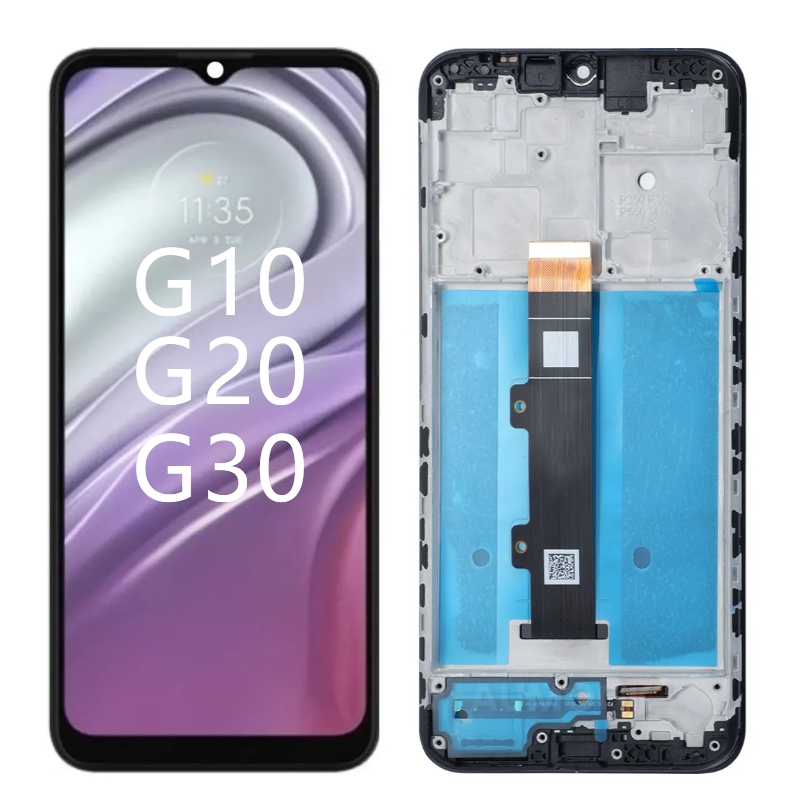 Tela Frontal Display Touch Lcd Compatível Moto G10/G20/G30 ORG Com Aro ...