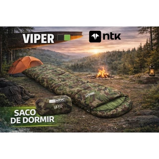 Saco de Dormir Camuflado Viper Acampamento Camping Nautika Térmico 5 A 12º com Capuz Colchão
