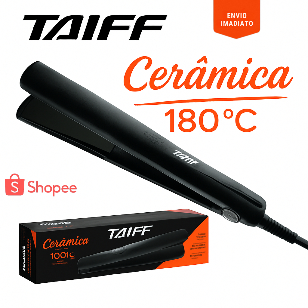 Chapinha Taiff Profissional Cerâmica Bivolt 180ºC. Prancha Alisadora ...