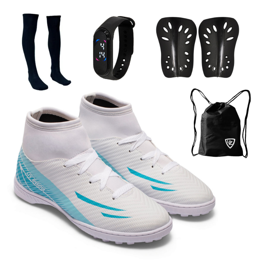 Chuteira Society UZ 2000 Botinha Cano Alto Adulto Uzze Sport