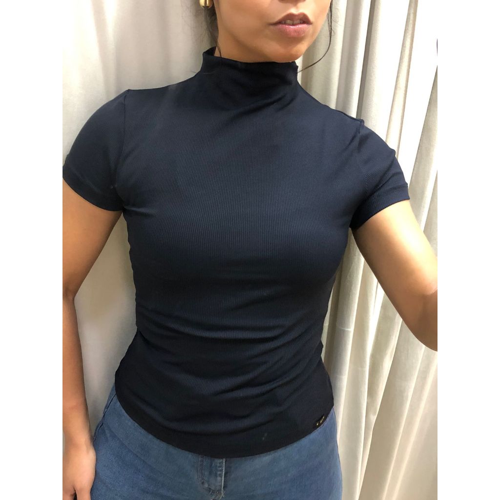 Blusa gola alta K2b Original Amarilda Canelado Block | Shopee Brasil