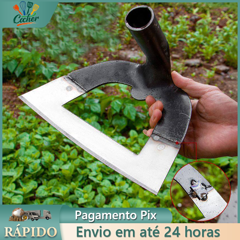 Enxada Vazada 26 cm Enxada Oco Aço Manganês Capine Fácil Capina Sem O ...