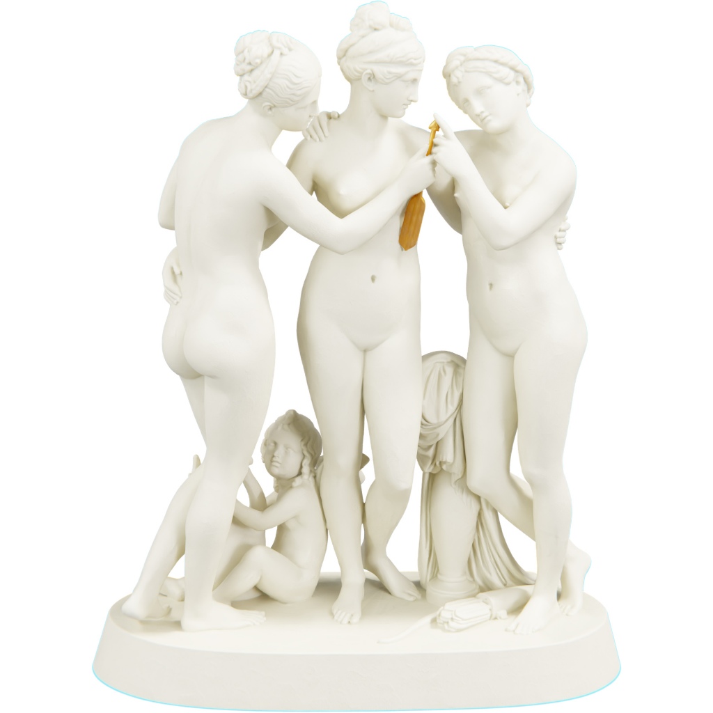 Estátua Três Graças com a flecha do Cupido - Thorvaldsen | Shopee