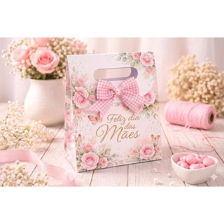 Mini Sacola  Dia das Mães Floral - Lembrancinha  - 11x9cm 10/20 Unid em Oferta na Shopee