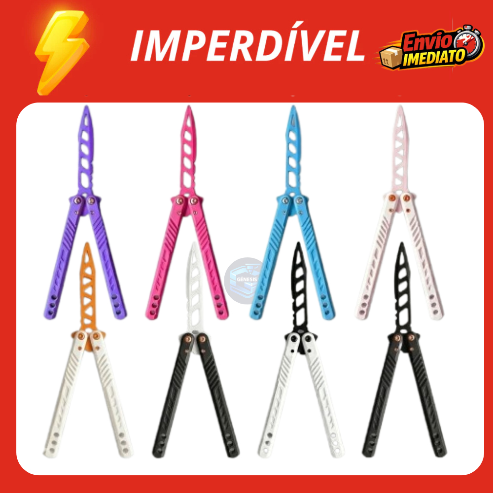 Faca Butterfly de Treino Antiestresse para Manobras e Tricks (Sem Corte ...