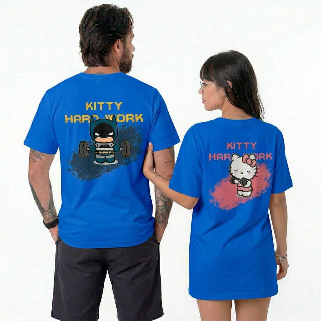 Kit Casal Treino Hello Kitty Hard Work Conjunto Academia 2