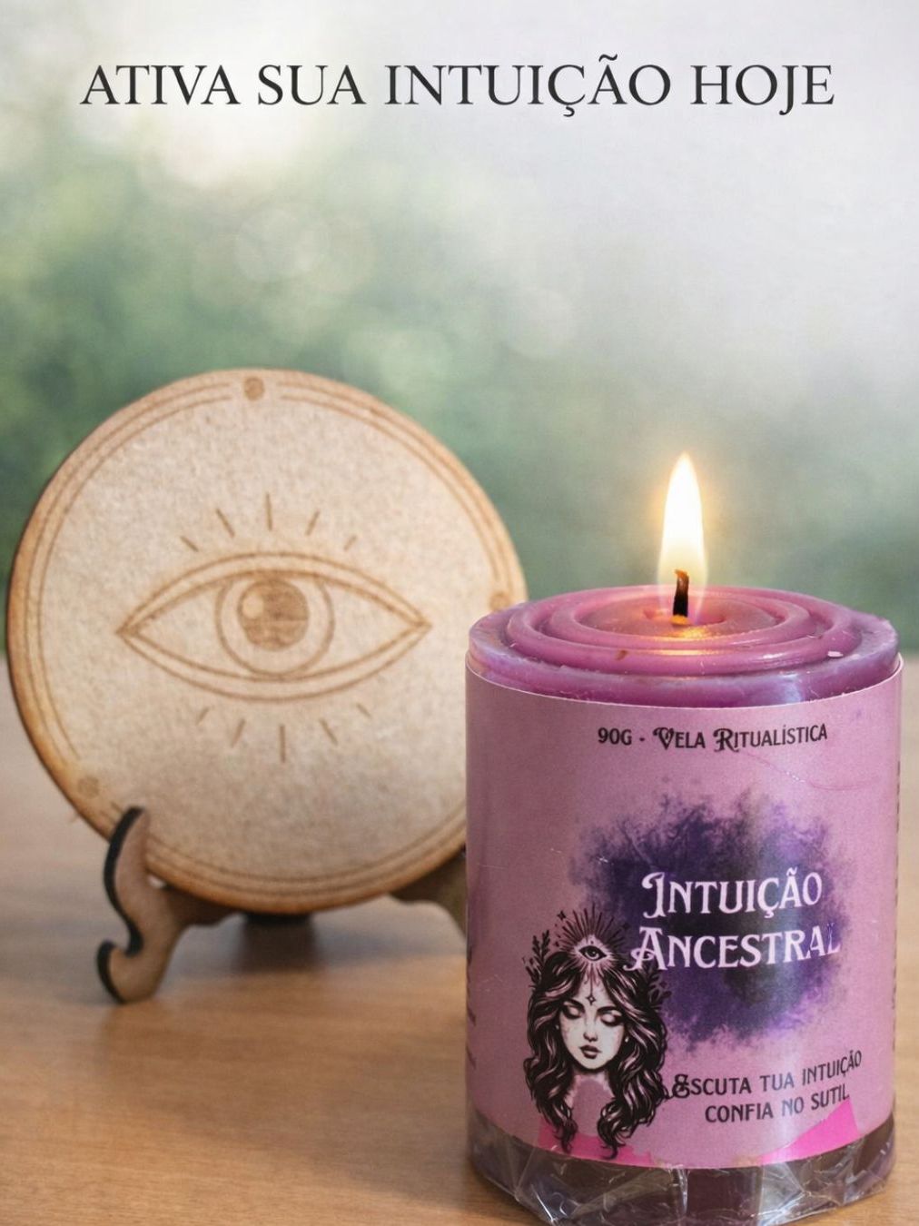 Kit Vela Aromática Intuição Ancestral + Selo Mágico Wicca Bruxa Ritual ...