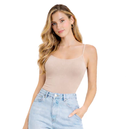 Regata Feminina Blusa Alça fina Poliamida Premium Fitness Casual com Bojo Removível
