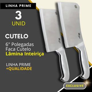 3/2/1- Cutelo Inos Profissional Lâmina Inteiriça 28cm para Açougue Churrasco e Cozinha